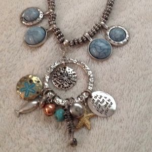 Artisan made Beachy Necklace with charms